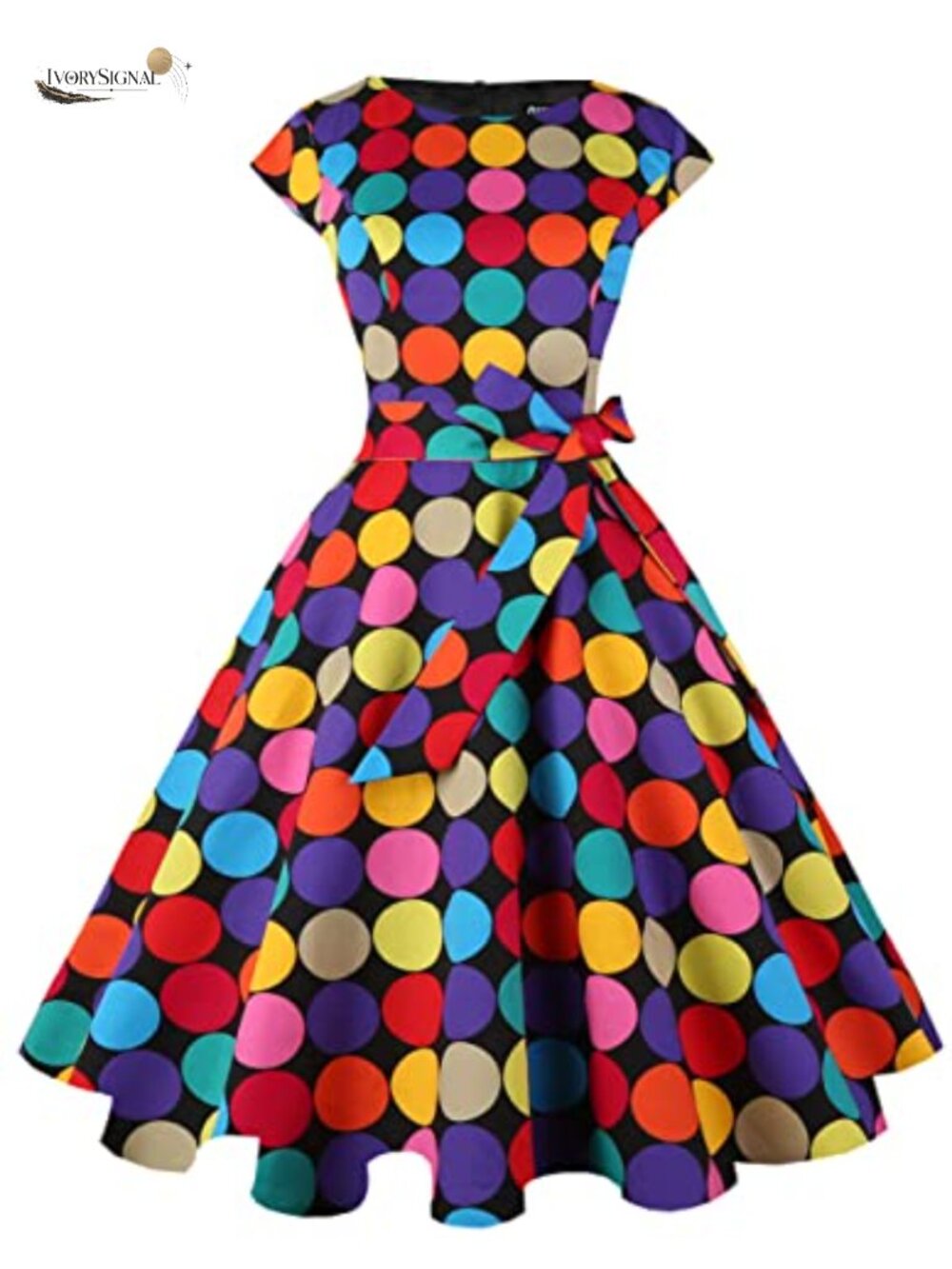 Vintage 1950s Cocktail Party Dress Cap Sleeve Boat Neck